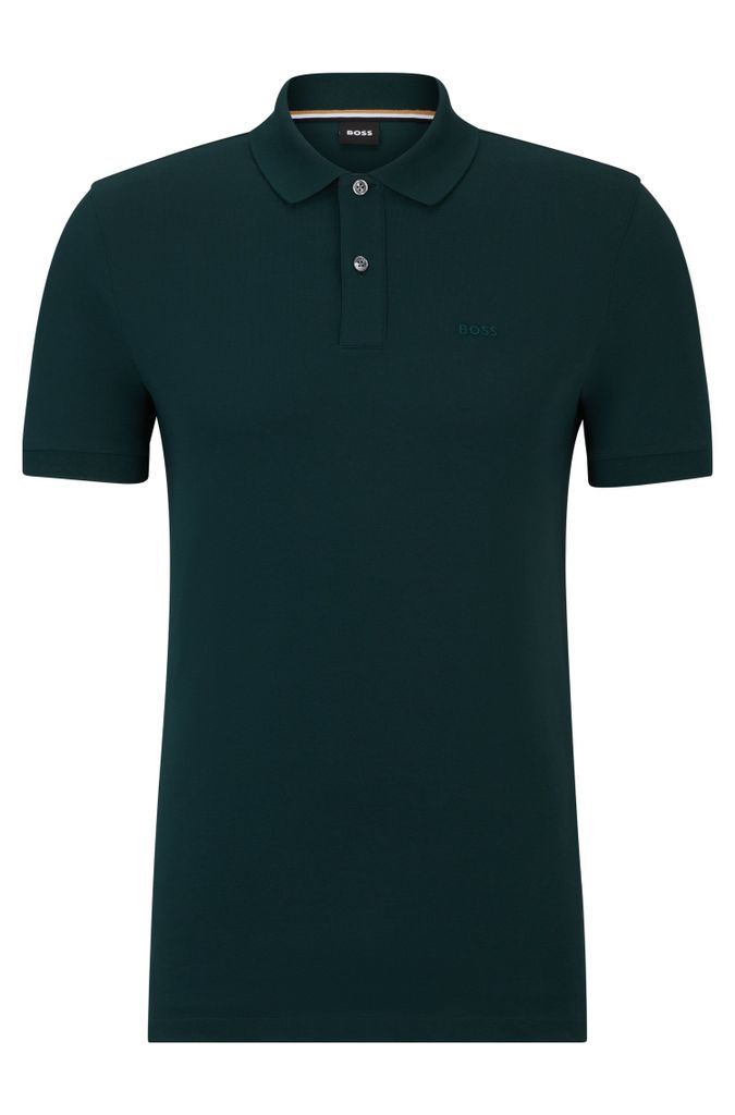 Regular-fit polo shirt in cotton with embroidered logo