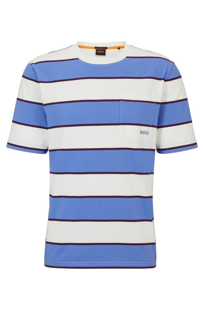 Block-striped T-shirt in cotton jersey