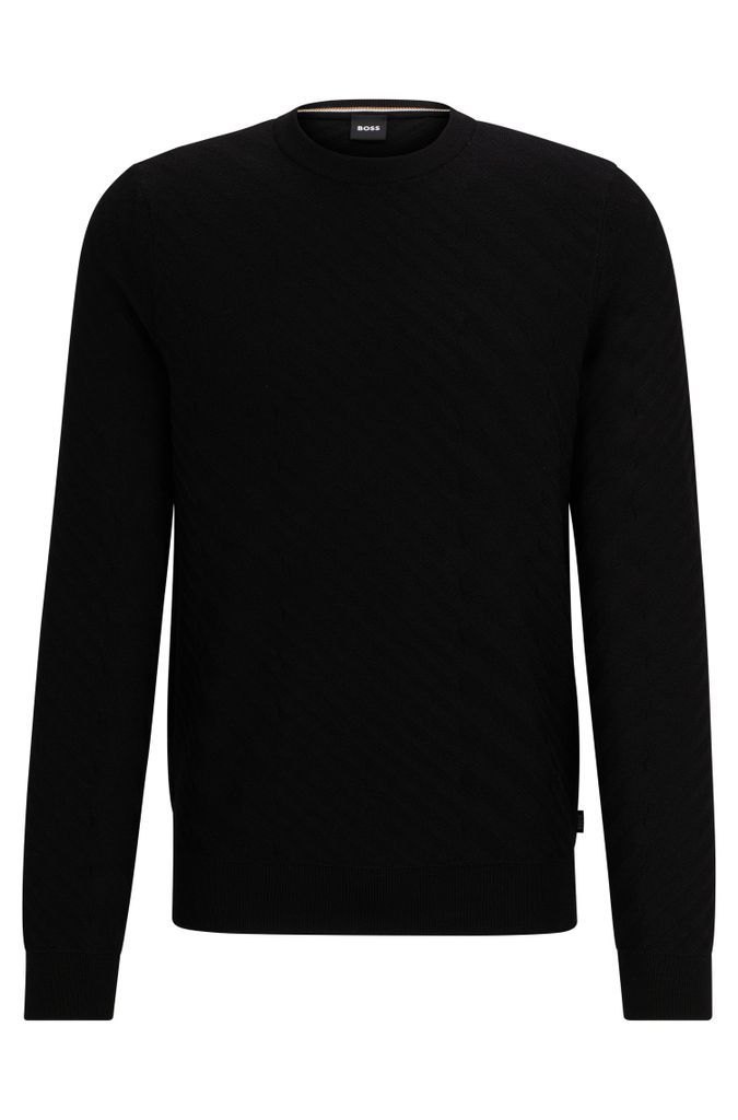 Graphic-jacquard sweater in a virgin-wool blend