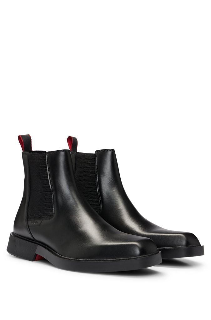 Nappa-leather Chelsea boots with logo detail