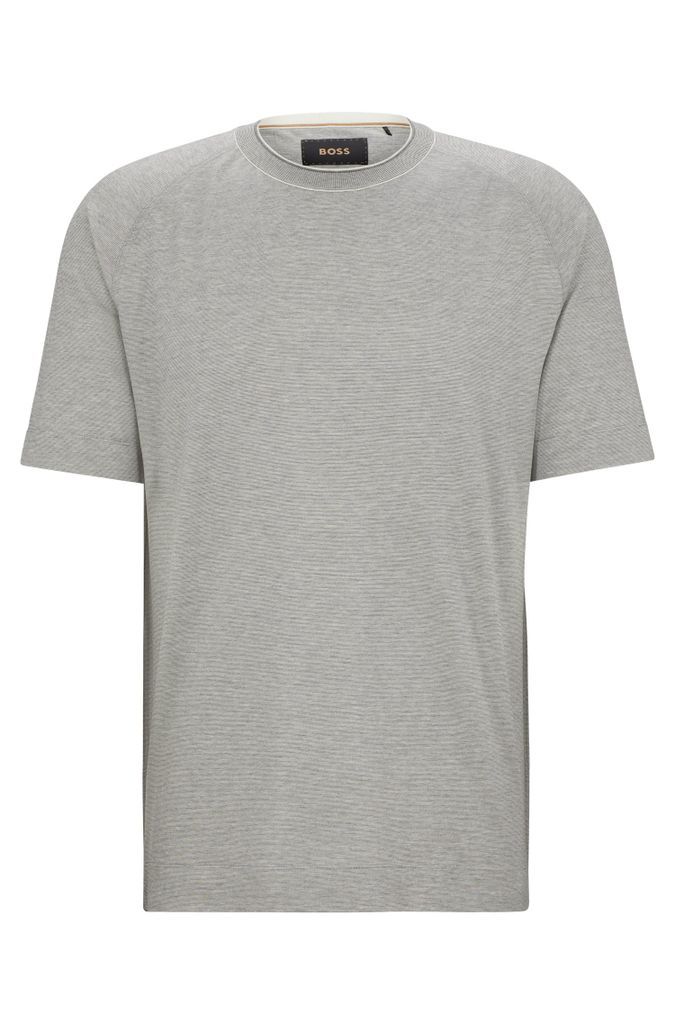 Regular-fit T-shirt in cotton and silk