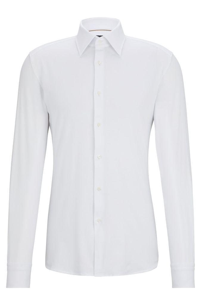 Slim-fit shirt in stretch cotton