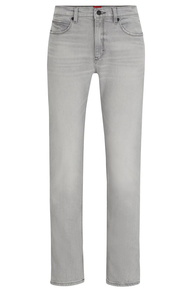 Slim-fit jeans in light-grey denim