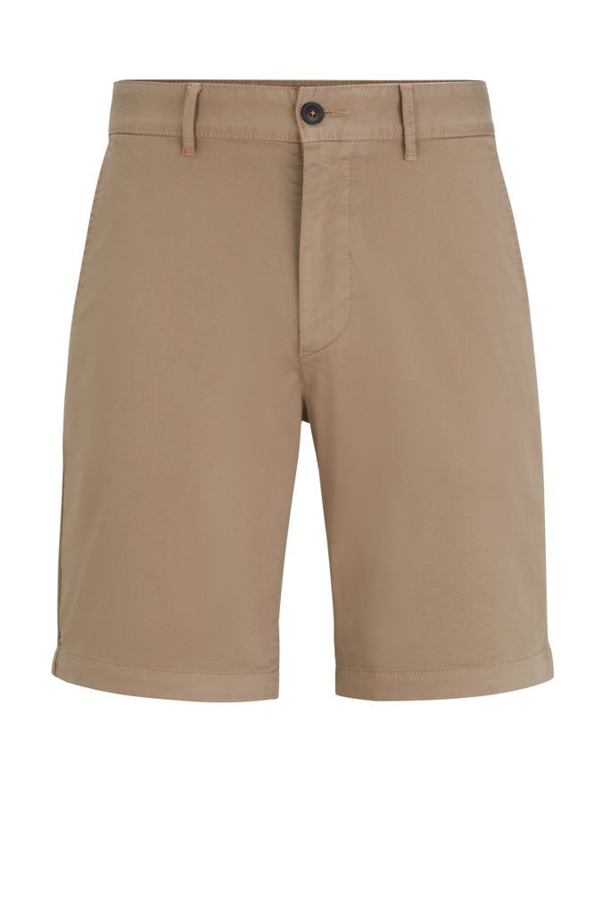 Slim-fit shorts in stretch-cotton twill