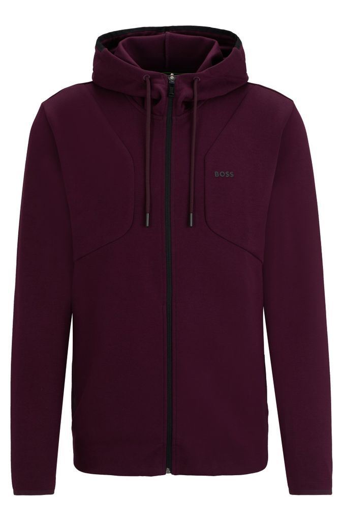Cotton-blend zip-up hoodie with HD logo print