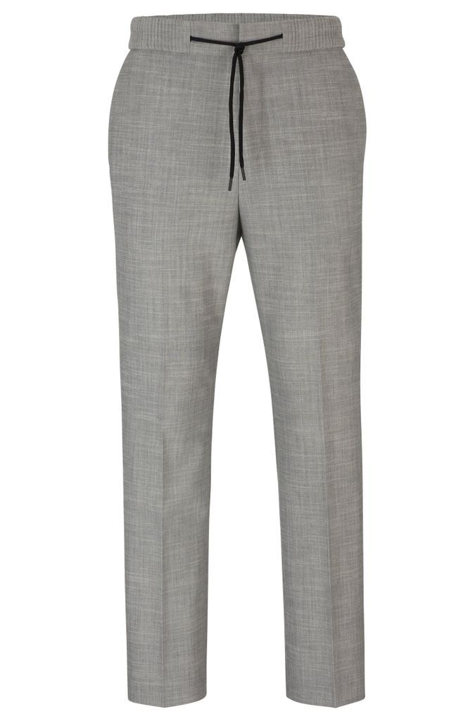 Extra-slim-fit trousers in linen-look material