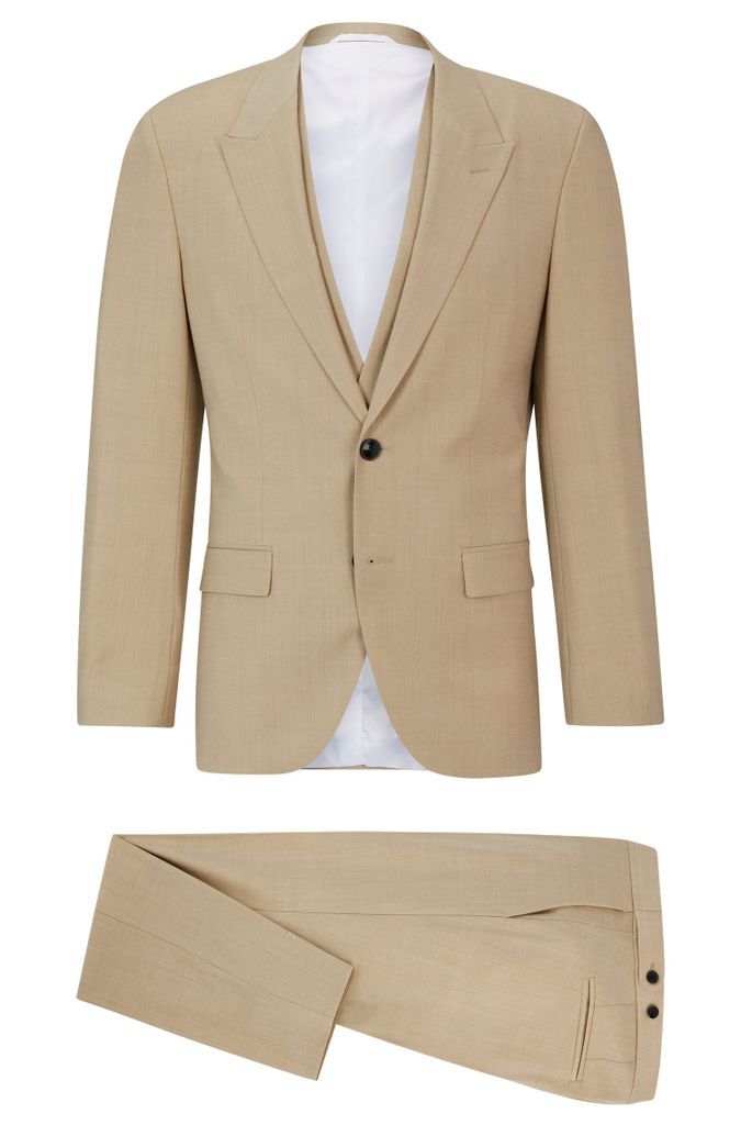 Slim-fit suit in textured fabric
