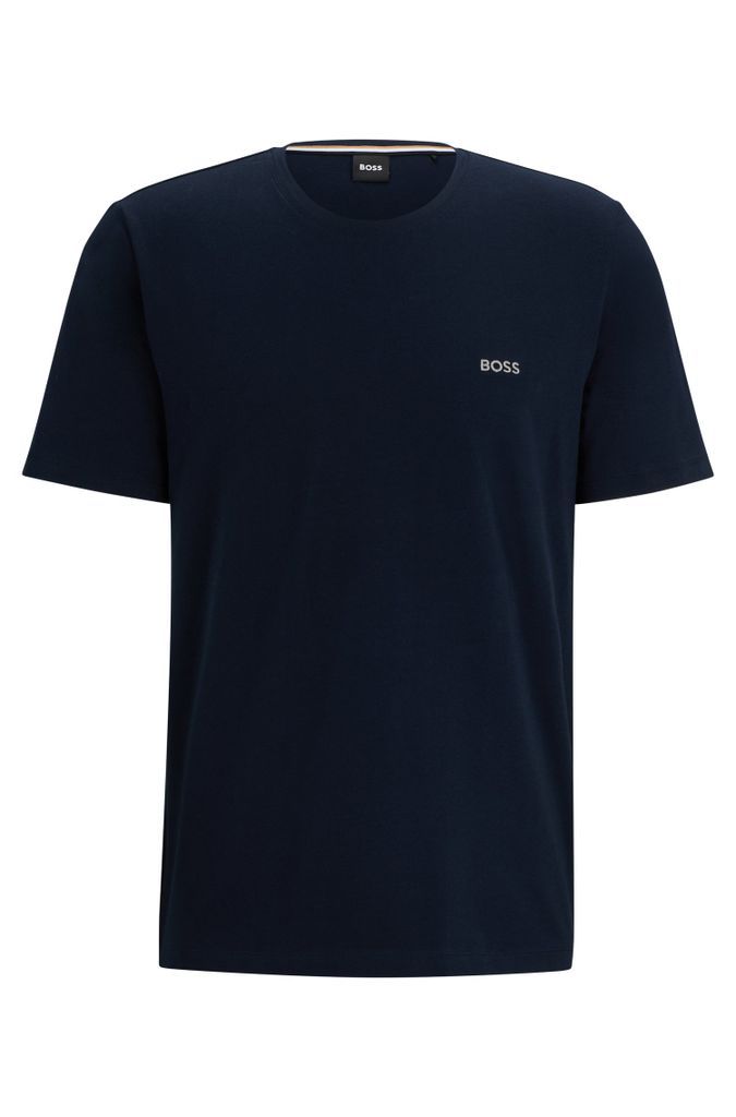 Stretch-cotton regular-fit T-shirt with logo detail