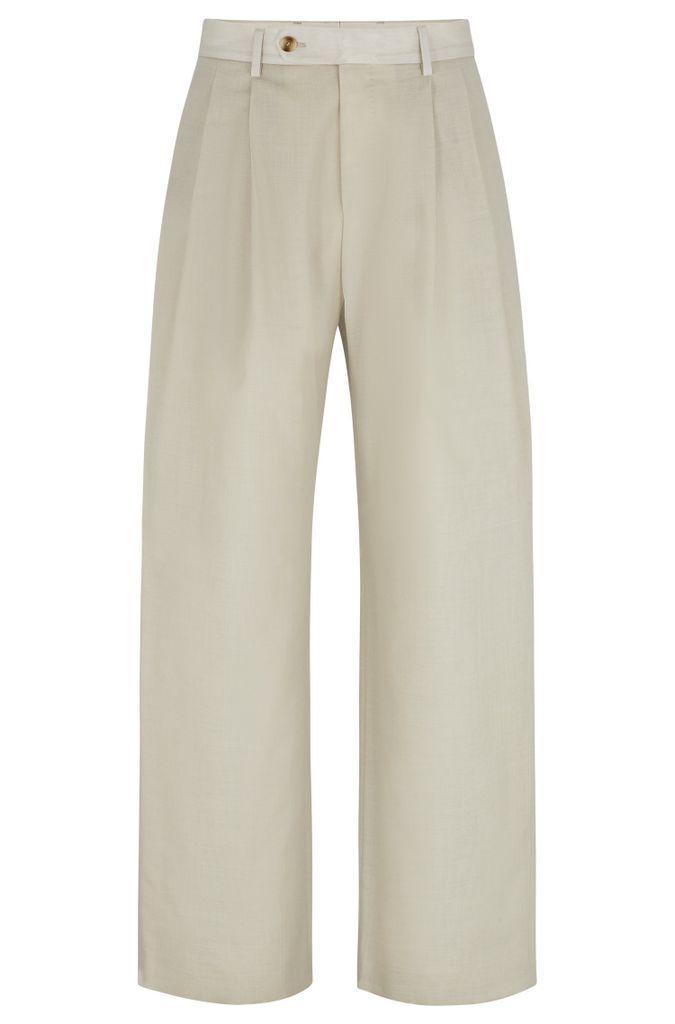 Relaxed-fit trousers in virgin wool