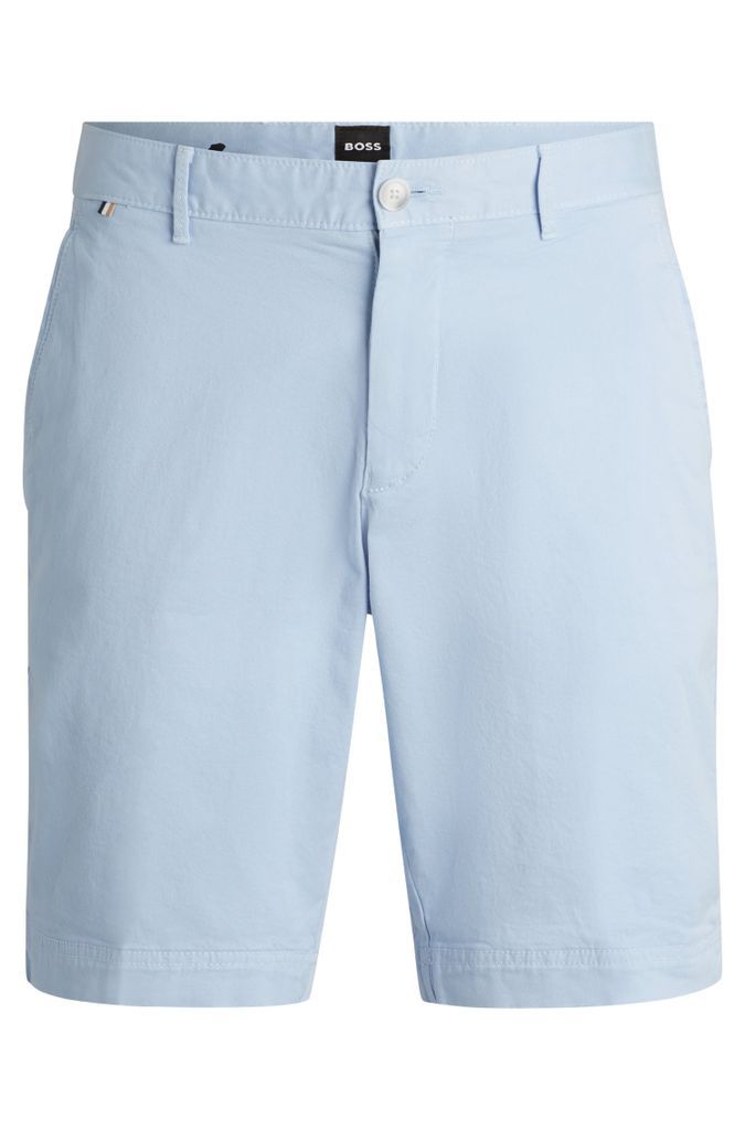 Slim-fit shorts in stretch-cotton twill