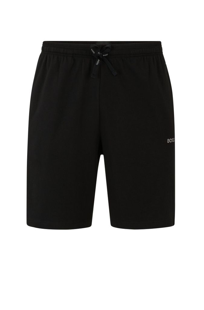 Stretch-cotton regular-fit shorts with logo detail