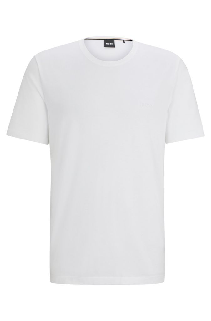 Stretch-cotton regular-fit T-shirt with logo detail
