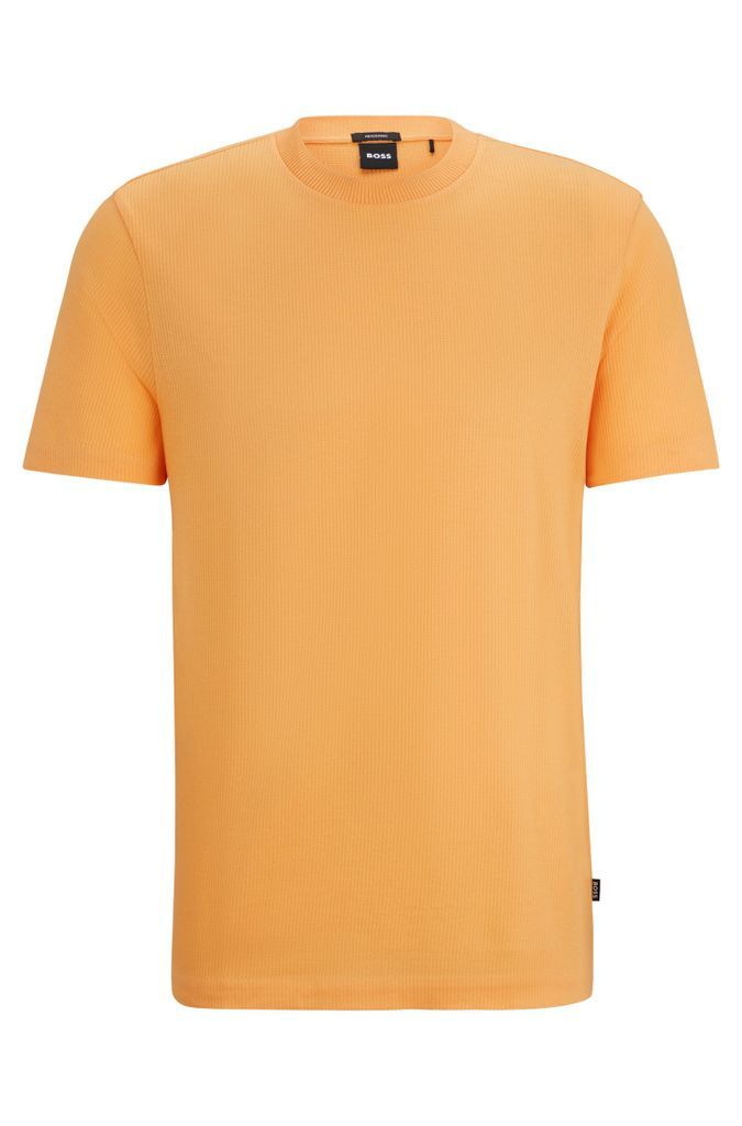 Regular-fit T-shirt in structured mercerised cotton