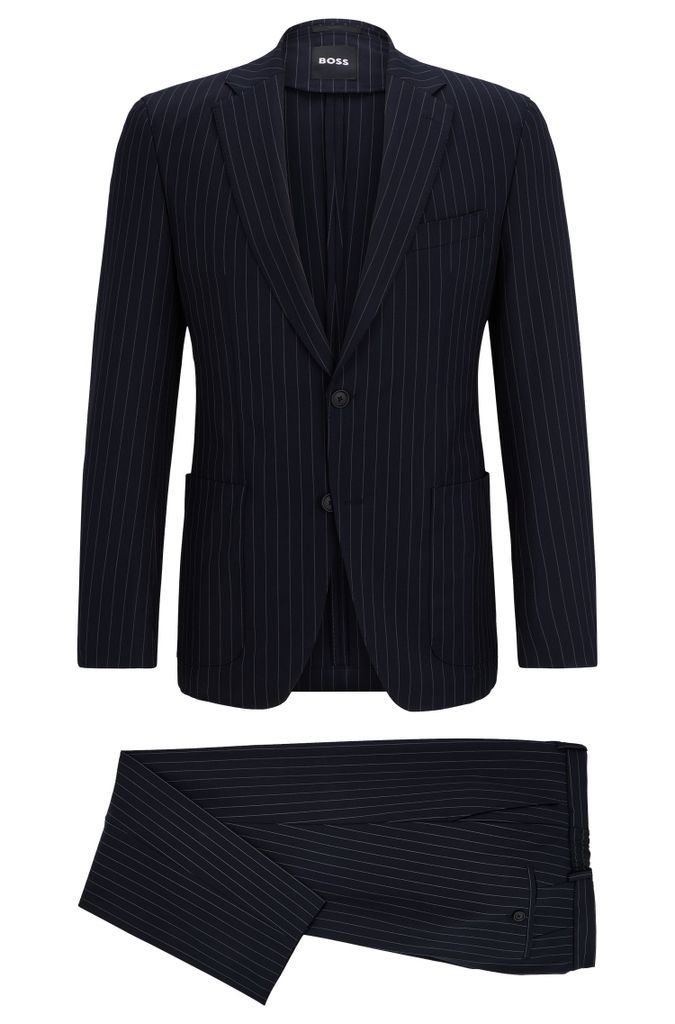 Slim-fit suit in pinstripe performance-stretch fabric