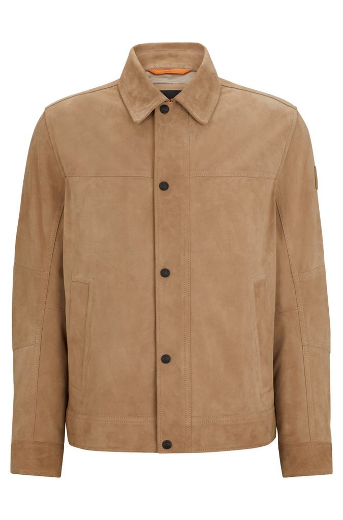Regular-fit jacket in nappalan-back suede