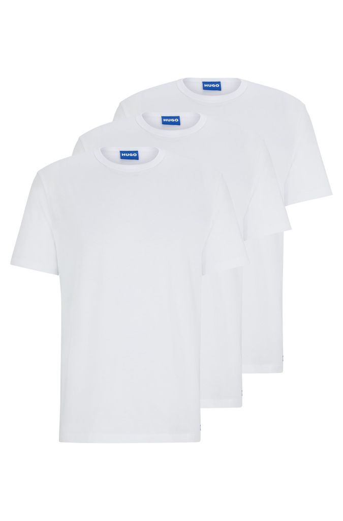 Three-pack of cotton-jersey T-shirts with logo details