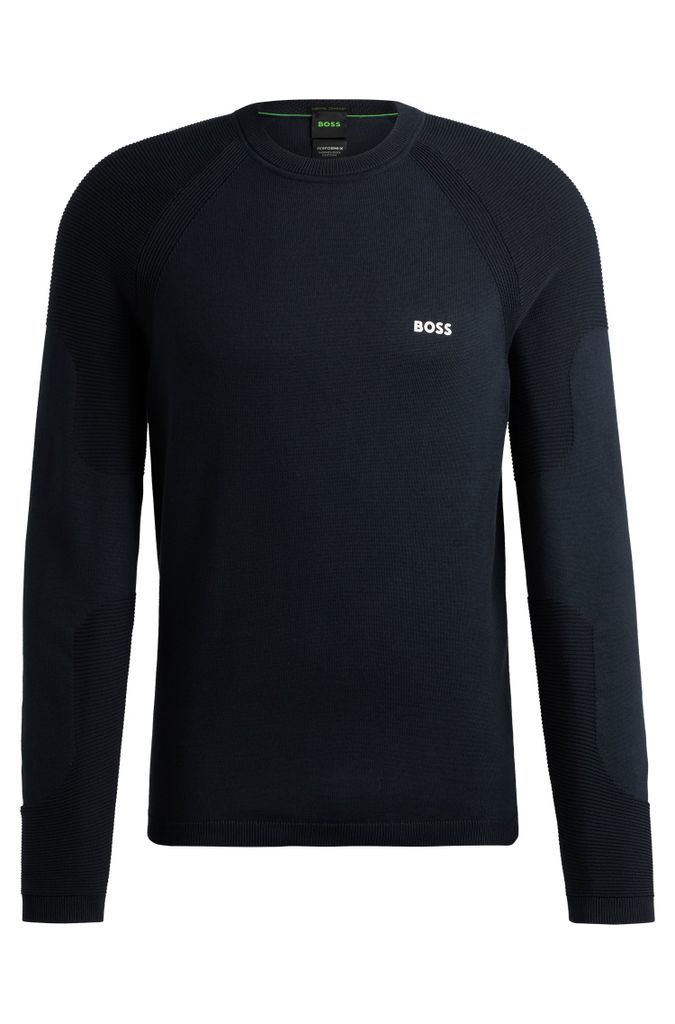 Cotton-blend regular-fit sweater with logo detail