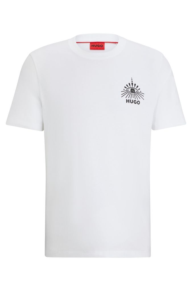 Cotton-jersey regular-fit T-shirt with seasonal artwork
