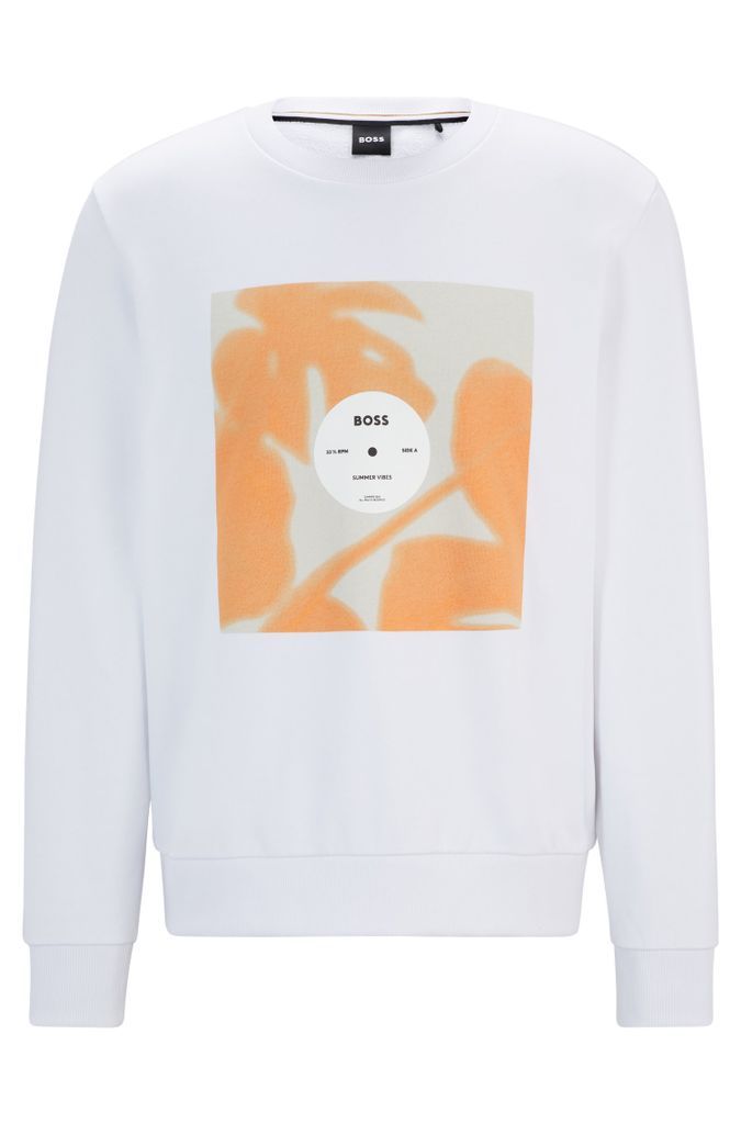 Cotton-terry relaxed-fit sweatshirt with seasonal artwork