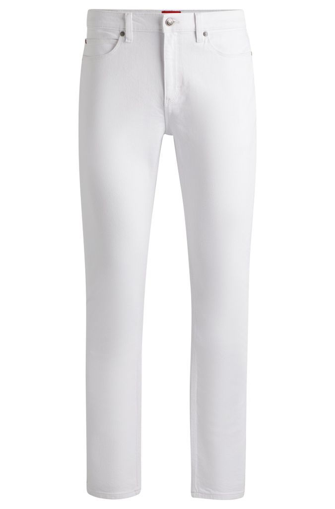Slim-fit jeans in white stretch denim