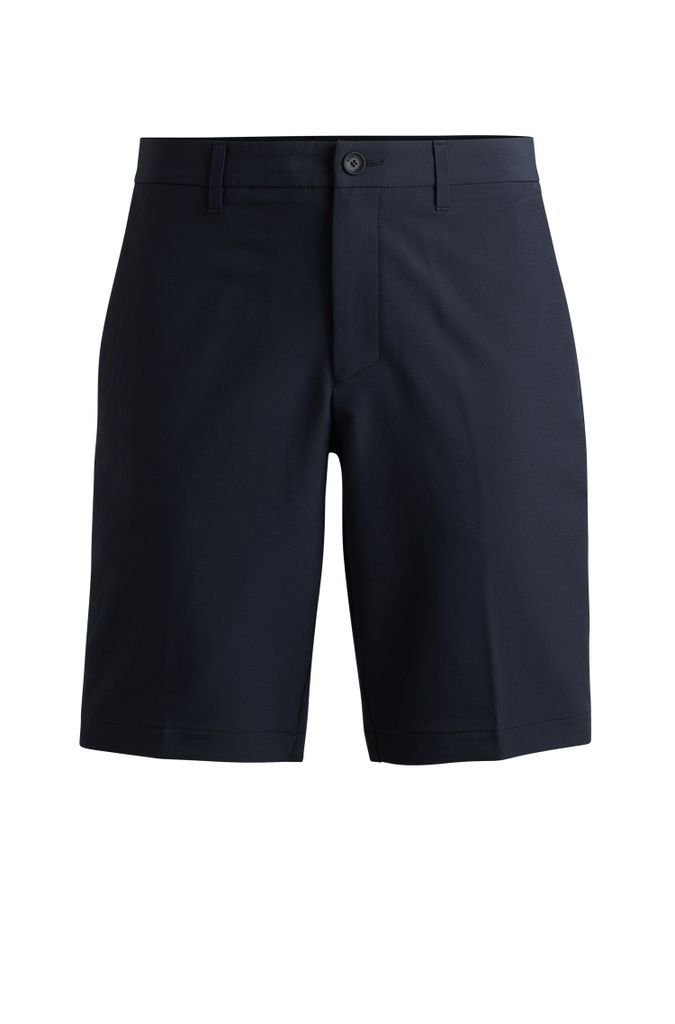 Slim-fit shorts in easy-iron four-way stretch fabric