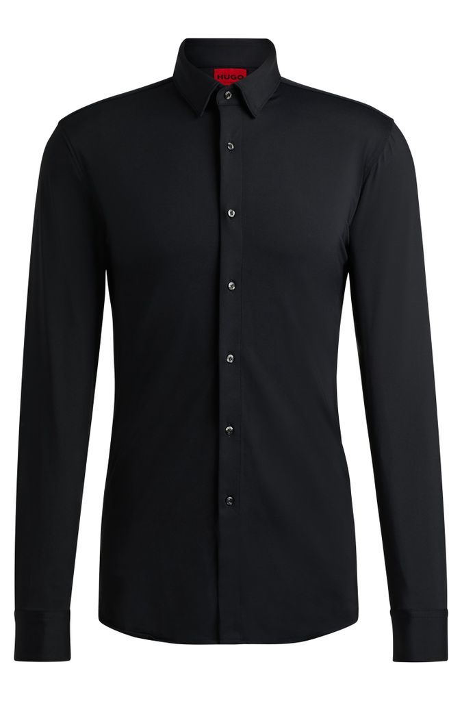 Extra-slim-fit shirt in performance-stretch jersey