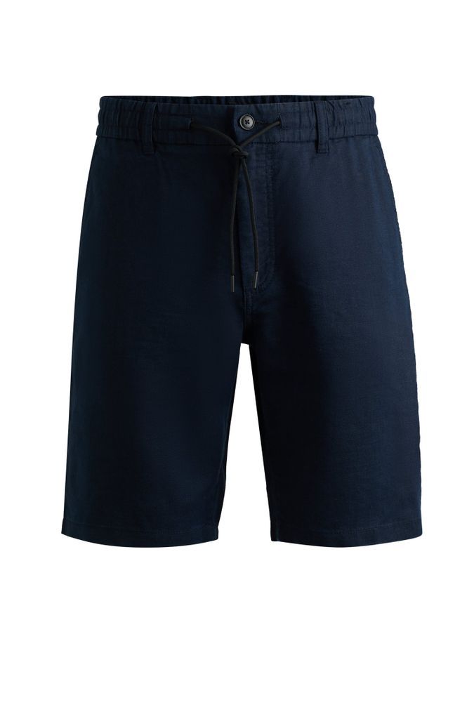 Tapered-fit shorts in a linen blend