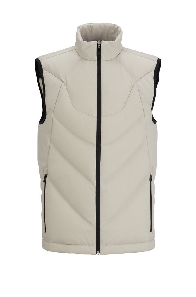 Water-repellent regular-fit gilet with down filling