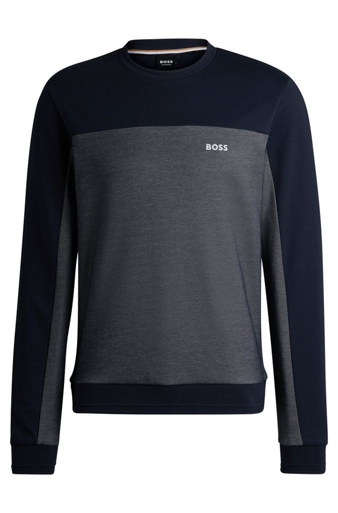 Cotton-blend sweatshirt with embroidered logo