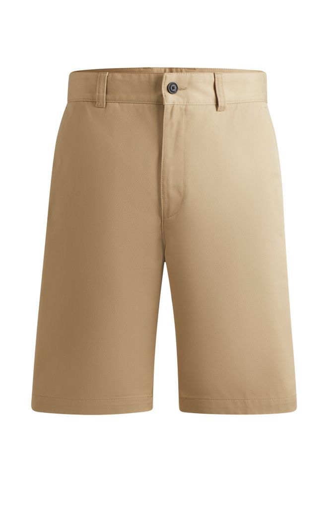 Regular-fit shorts with slim leg and buttoned pockets