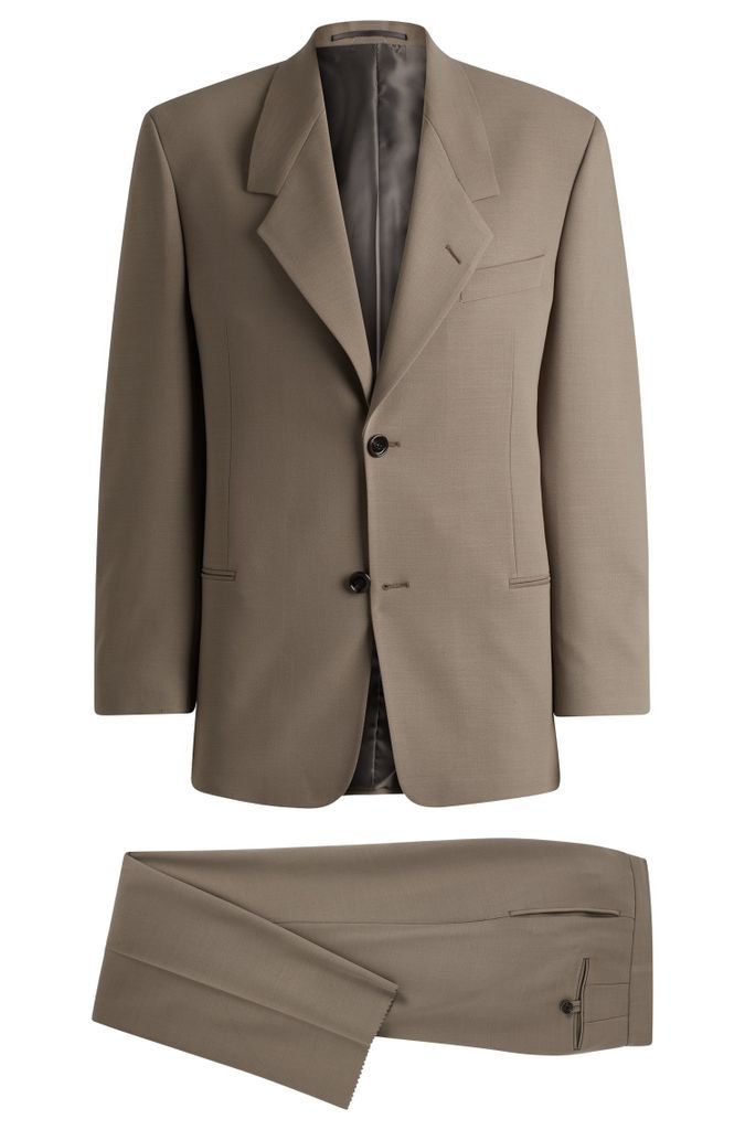 Regular-fit two-piece suit in stretch wool