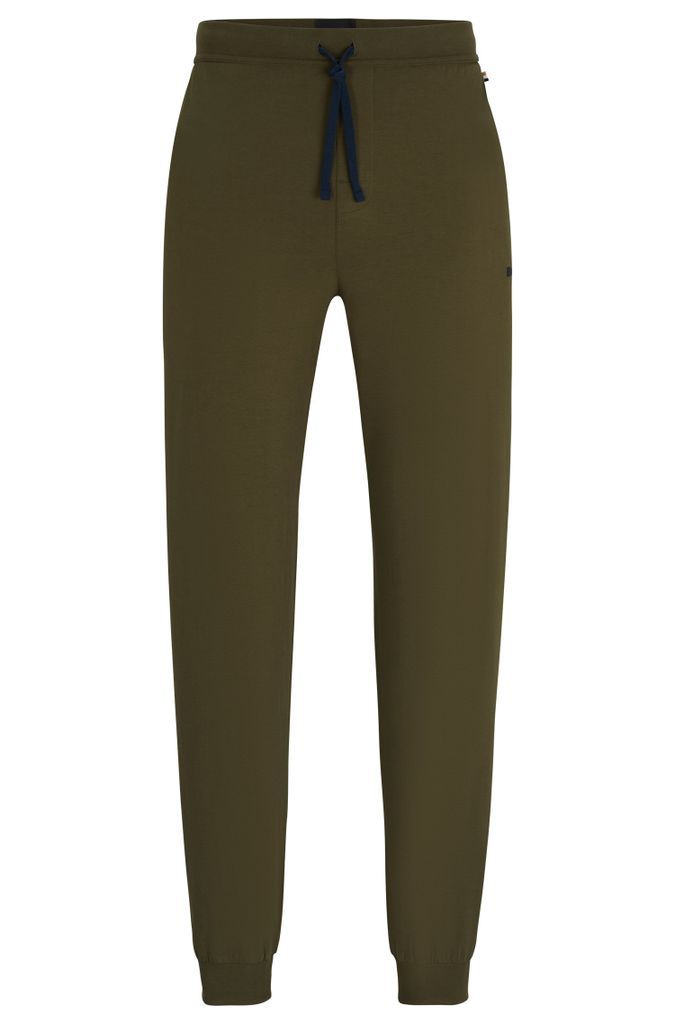 Logo-embroidered tracksuit bottoms in stretch-cotton jersey