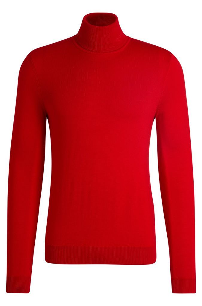 Regular-fit rollneck sweater in virgin wool