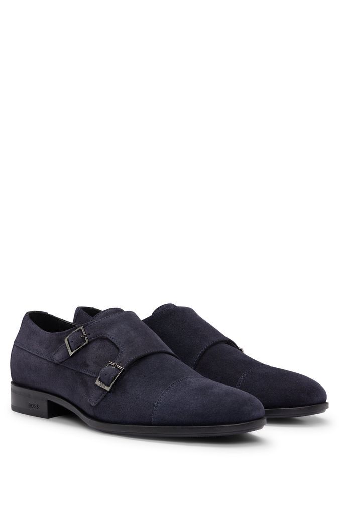 Double-monk shoes in suede