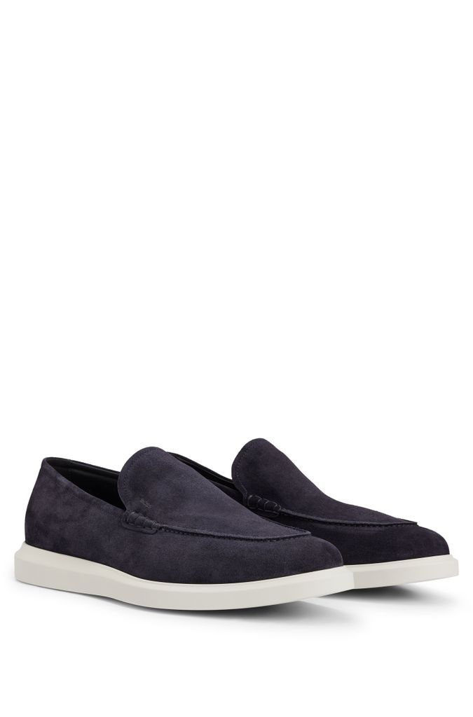Suede loafers with lightweight outsole