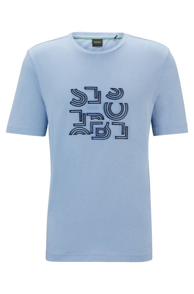 Cotton-jersey regular-fit T-shirt with typographic artwork