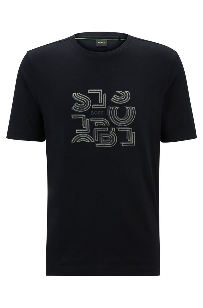 Cotton-jersey regular-fit T-shirt with typographic artwork