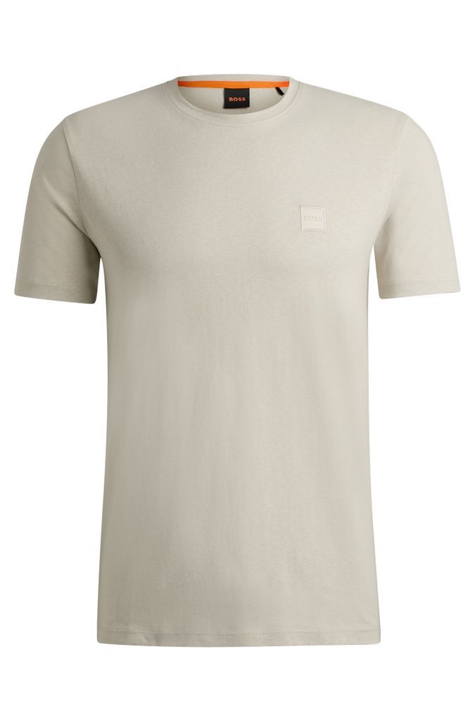 Cotton-jersey T-shirt with logo patch