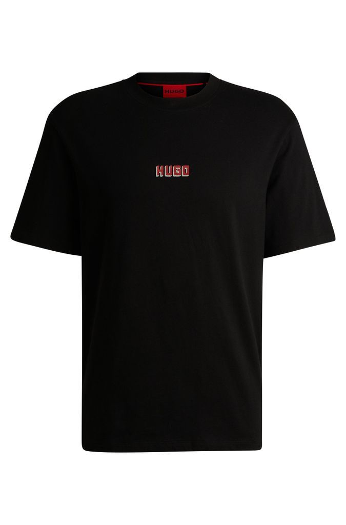 Relaxed-fit T-shirt in cotton with large rear logos