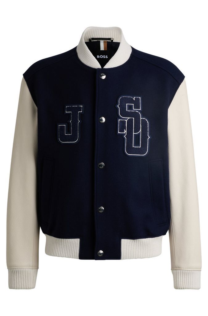 x Shohei Ohtani wool-blend baseball jacket with monogram details
