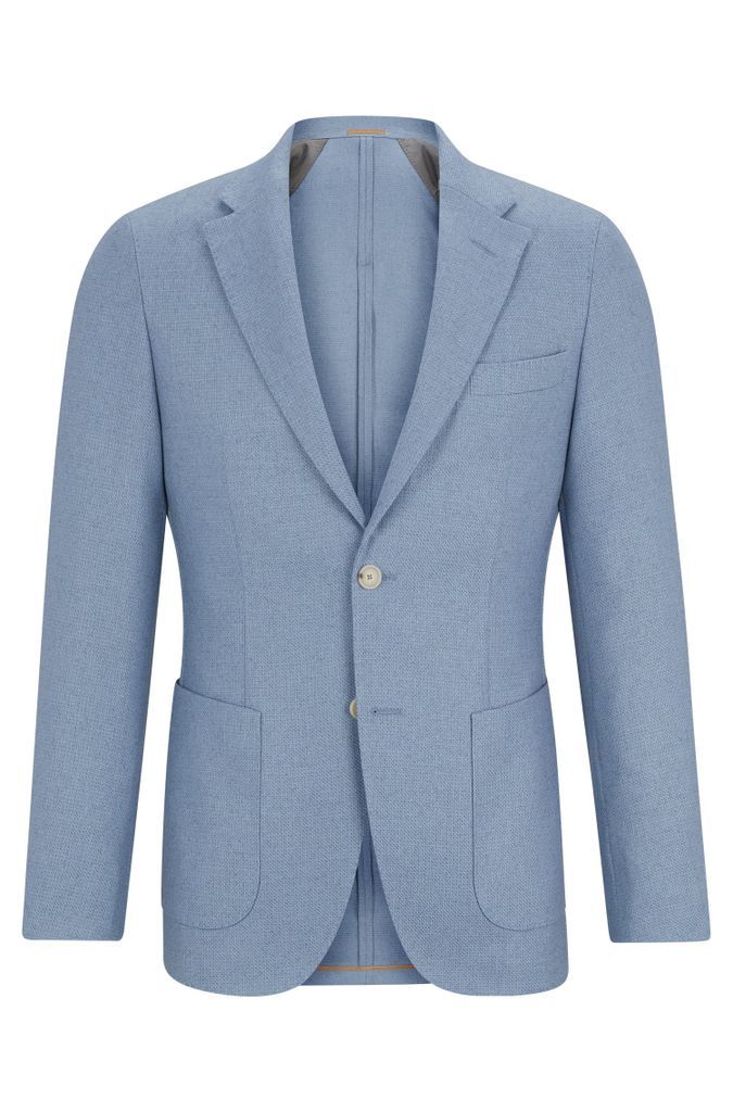 Slim-fit jacket in virgin wool, silk and cashmere