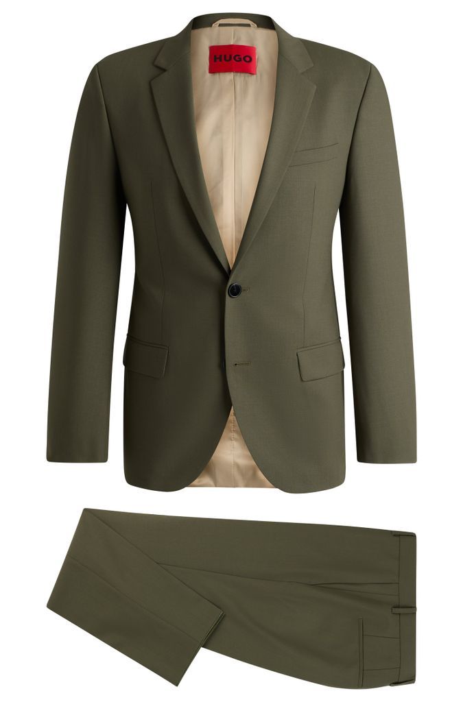 Slim-fit suit in performance-stretch fabric