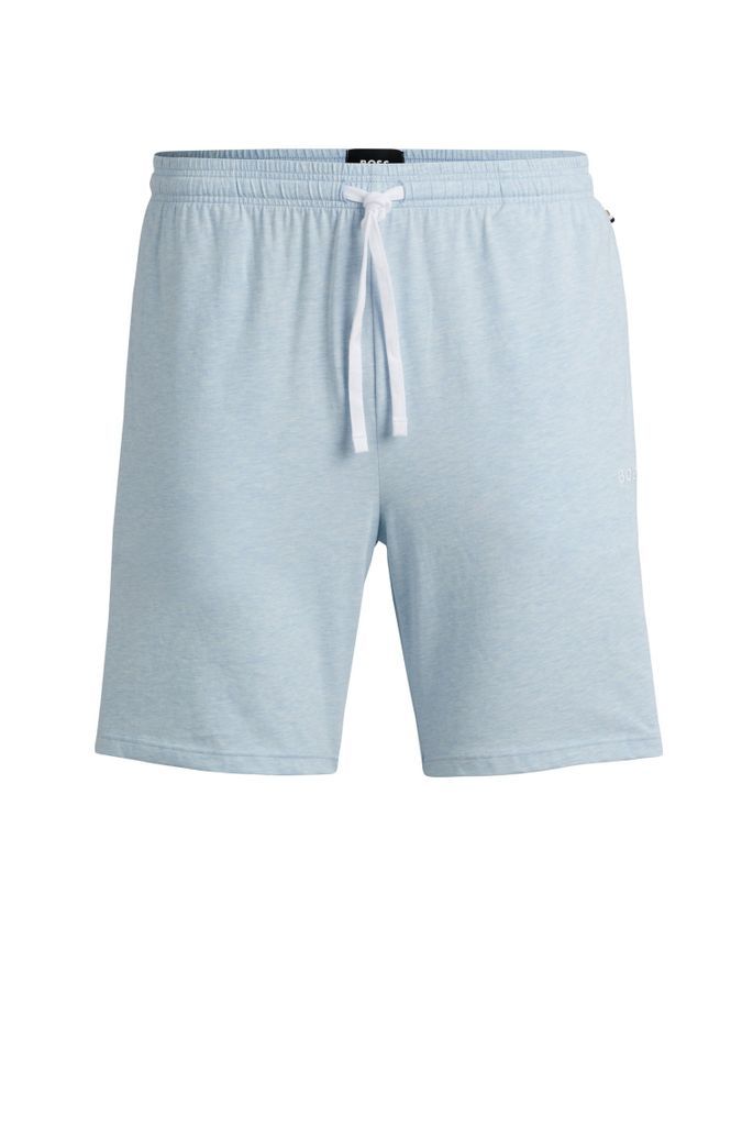 Stretch-cotton regular-rise shorts with embroidered logo