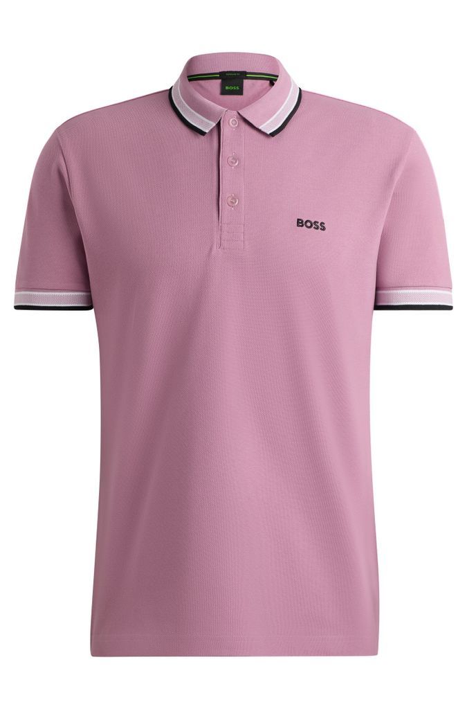 Cotton-piqué polo shirt with contrast logo