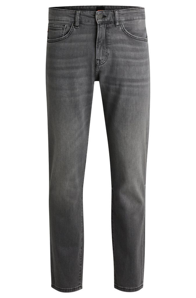 Regular-fit jeans in grey comfort-stretch denim