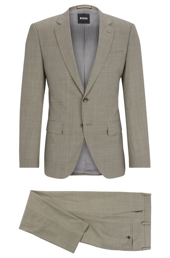 Slim-fit suit in patterned stretch cloth