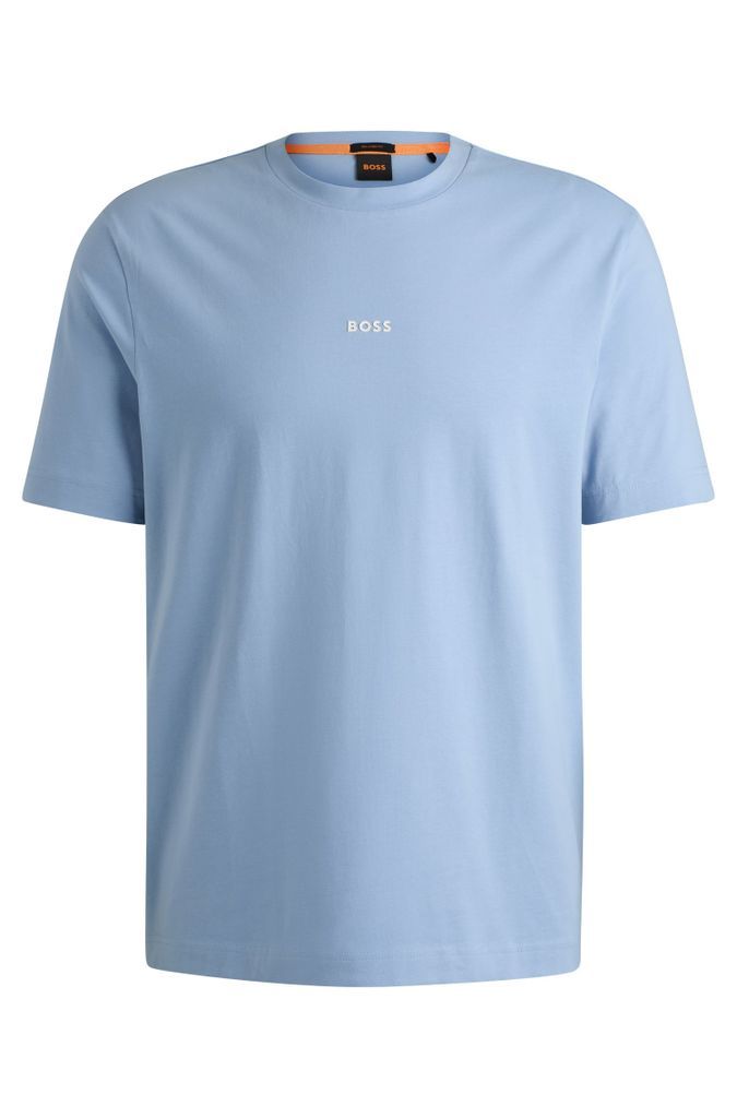Relaxed-fit T-shirt in stretch cotton with logo print