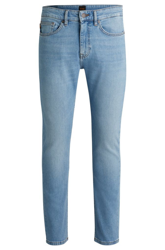 Slim-fit jeans in bright-blue comfort-stretch denim