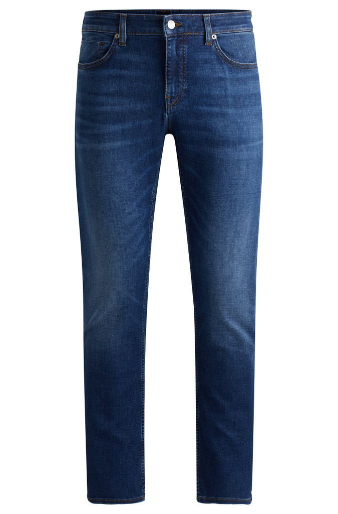Slim-fit jeans in dark-blue super-soft denim
