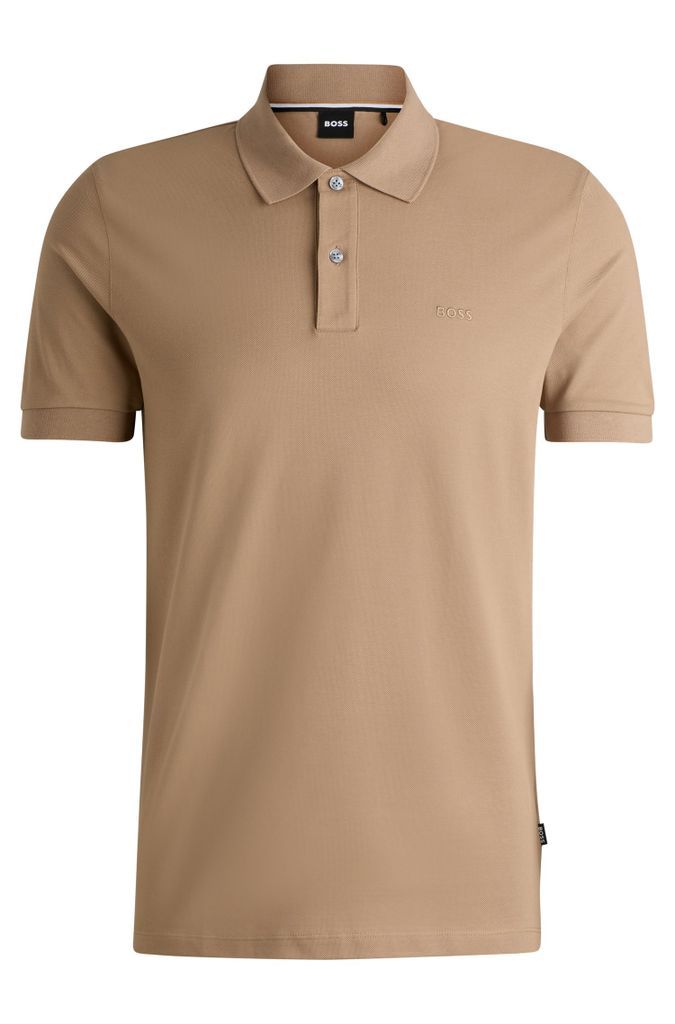 Cotton polo shirt with embroidered logo